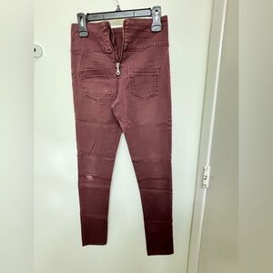 Burgundy Skinny Jeans